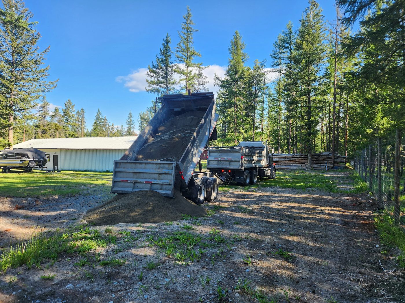 Sand delivery for an engineered mound build
